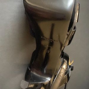 Leather upper, peep toe, Leather lining, made in italy